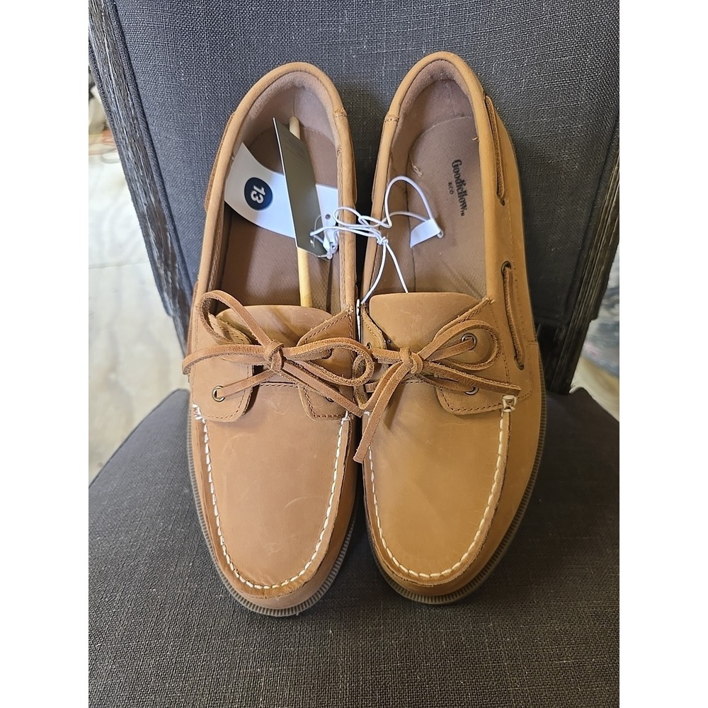 Men's Goodfellow & Co Leather Bennett‎ Casuals Loafers Size 13 Cognac